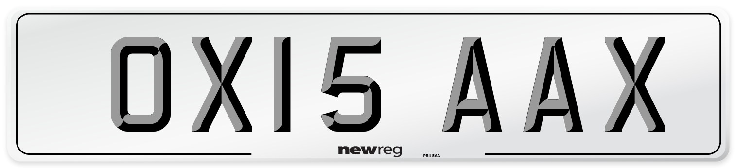 OX15 AAX Number Plate from New Reg